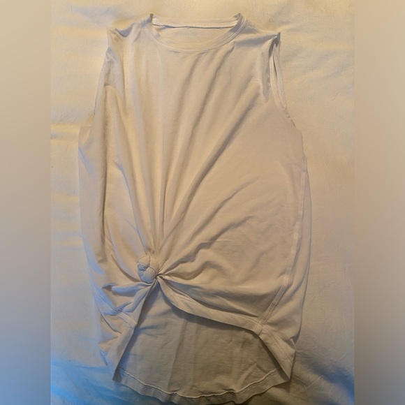 Lululemon Knotted Tank Top size 4 - white - Picture 1 of 2